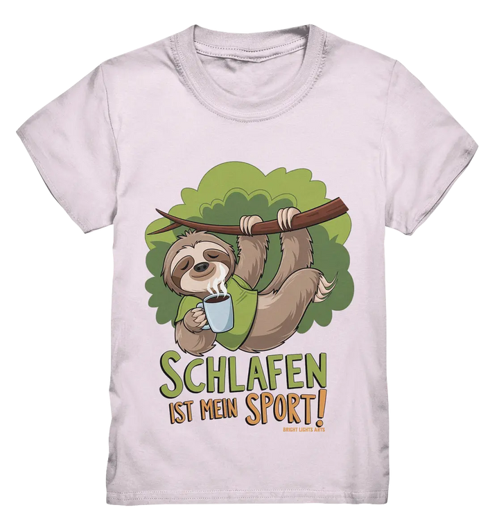 Schlafen ist mein Sport – Lustiges Faultier - Kids Premium Shirt Bright Lights Arts