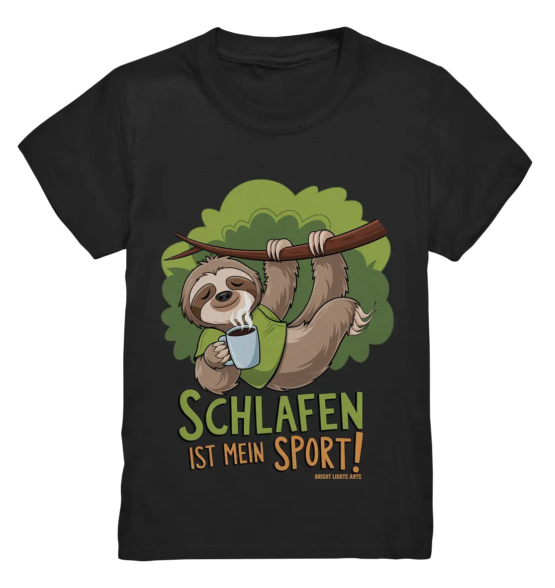 Schlafen ist mein Sport – Lustiges Faultier - Kids Premium Shirt Bright Lights Arts