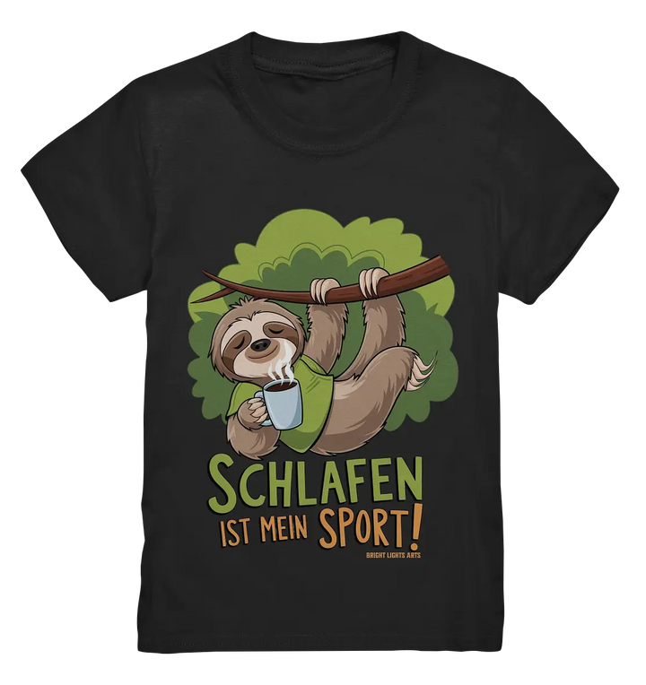 Schlafen ist mein Sport – Lustiges Faultier - Kids Premium Shirt Bright Lights Arts