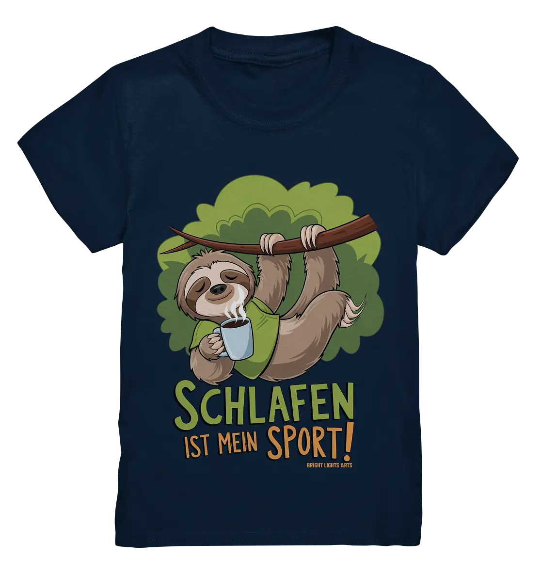 Schlafen ist mein Sport – Lustiges Faultier - Kids Premium Shirt Bright Lights Arts