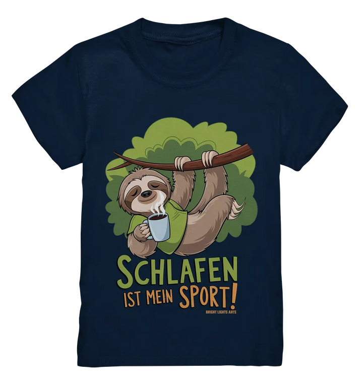 Schlafen ist mein Sport – Lustiges Faultier - Kids Premium Shirt Bright Lights Arts