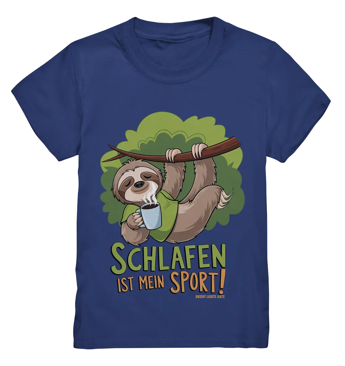 Schlafen ist mein Sport – Lustiges Faultier - Kids Premium Shirt Bright Lights Arts