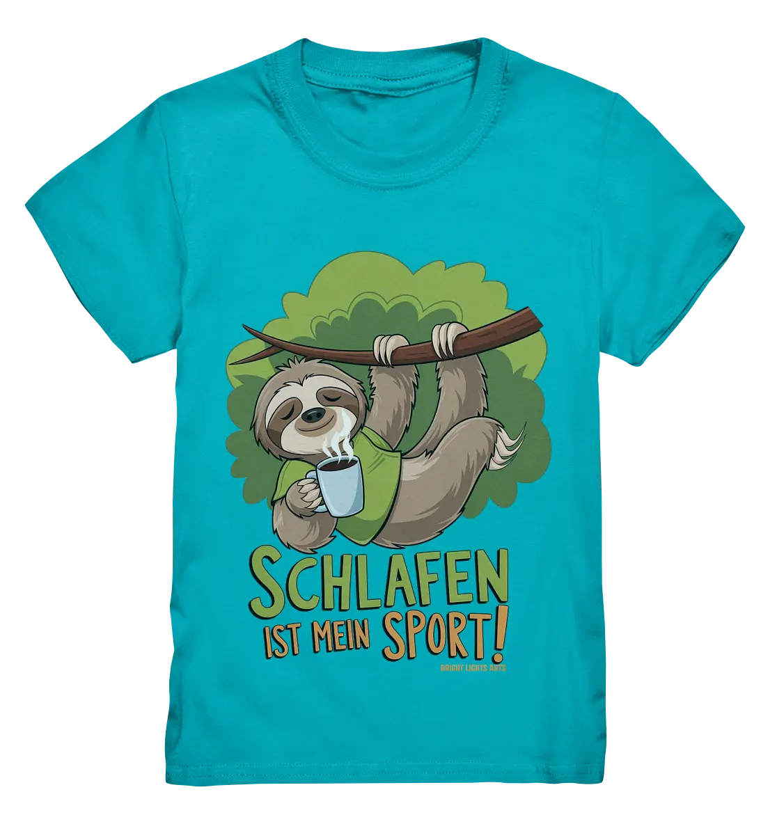 Schlafen ist mein Sport – Lustiges Faultier - Kids Premium Shirt Bright Lights Arts