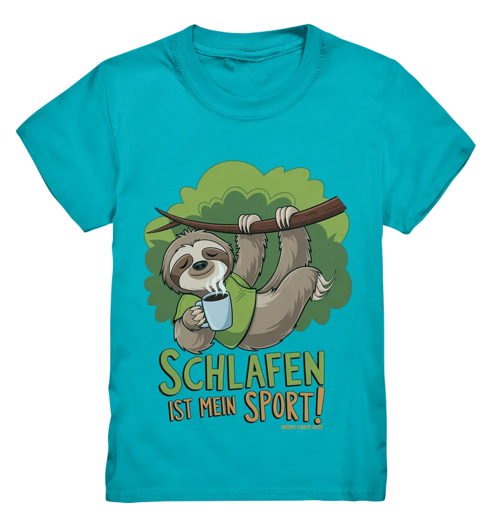 Schlafen ist mein Sport – Lustiges Faultier - Kids Premium Shirt Bright Lights Arts