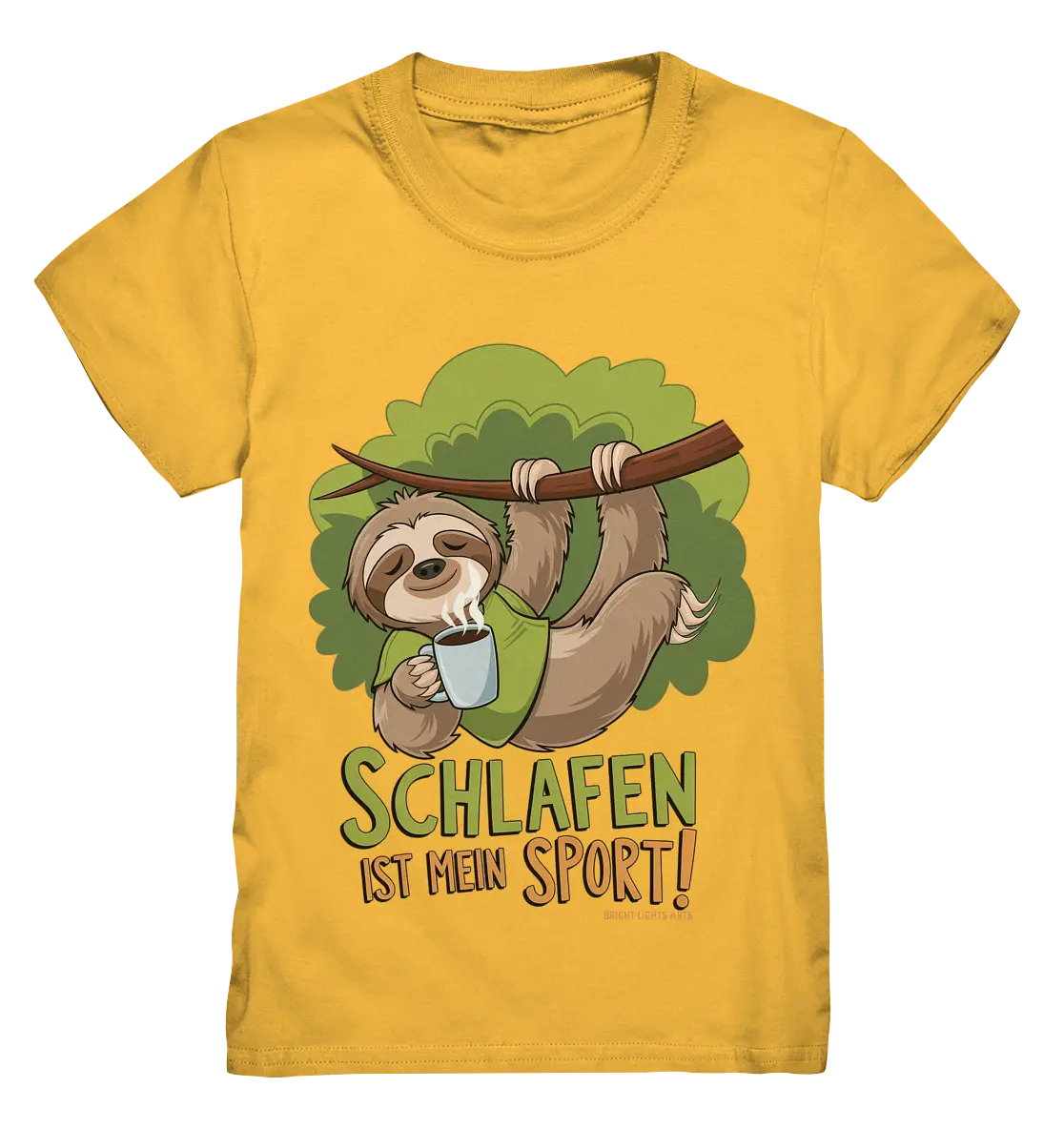 Schlafen ist mein Sport – Lustiges Faultier - Kids Premium Shirt Bright Lights Arts