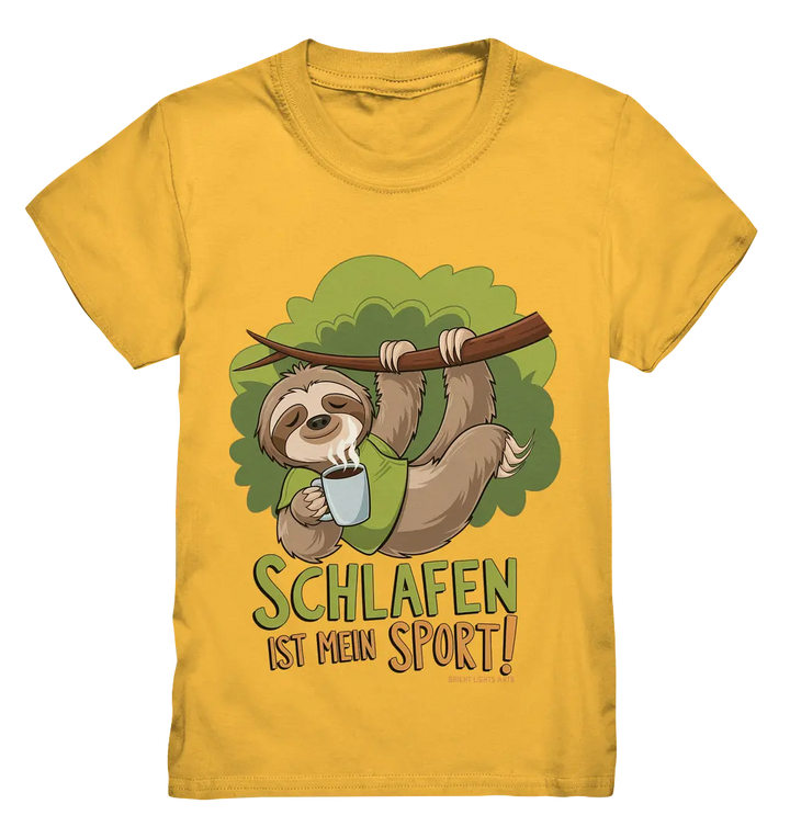 Schlafen ist mein Sport – Lustiges Faultier - Kids Premium Shirt Bright Lights Arts
