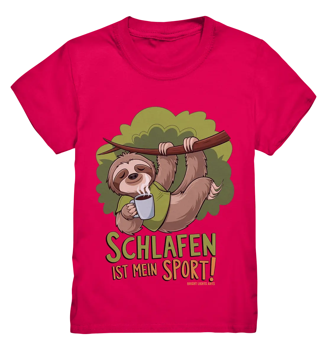 Schlafen ist mein Sport – Lustiges Faultier - Kids Premium Shirt Bright Lights Arts