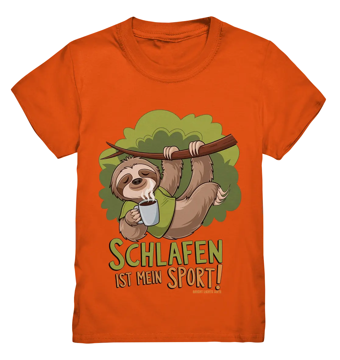 Schlafen ist mein Sport – Lustiges Faultier - Kids Premium Shirt Bright Lights Arts