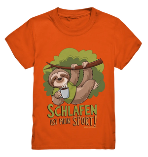 Schlafen ist mein Sport – Lustiges Faultier - Kids Premium Shirt Bright Lights Arts