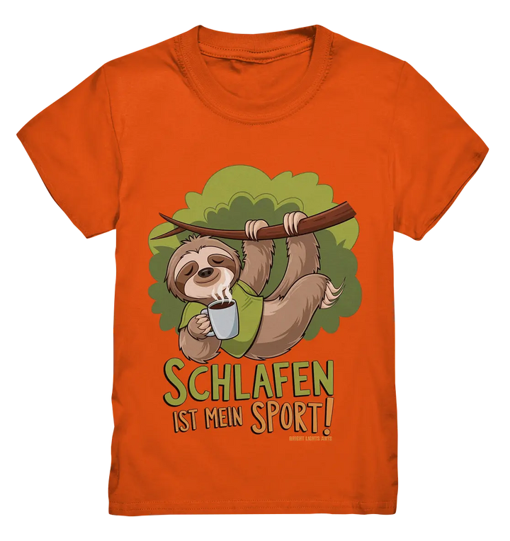 Schlafen ist mein Sport – Lustiges Faultier - Kids Premium Shirt Bright Lights Arts