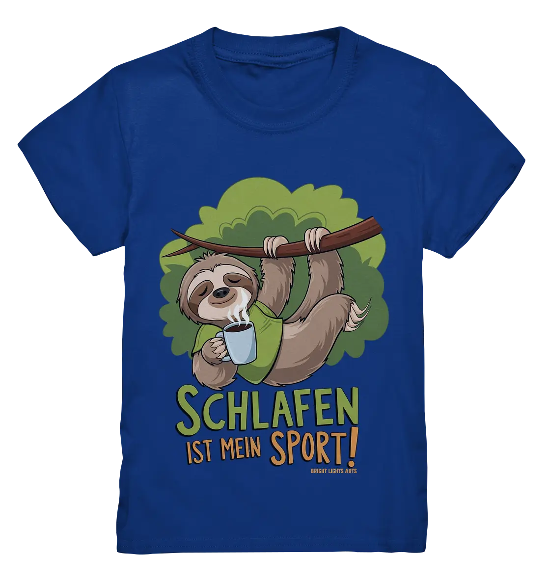 Schlafen ist mein Sport – Lustiges Faultier - Kids Premium Shirt Bright Lights Arts