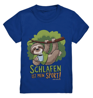 Schlafen ist mein Sport – Lustiges Faultier - Kids Premium Shirt Bright Lights Arts