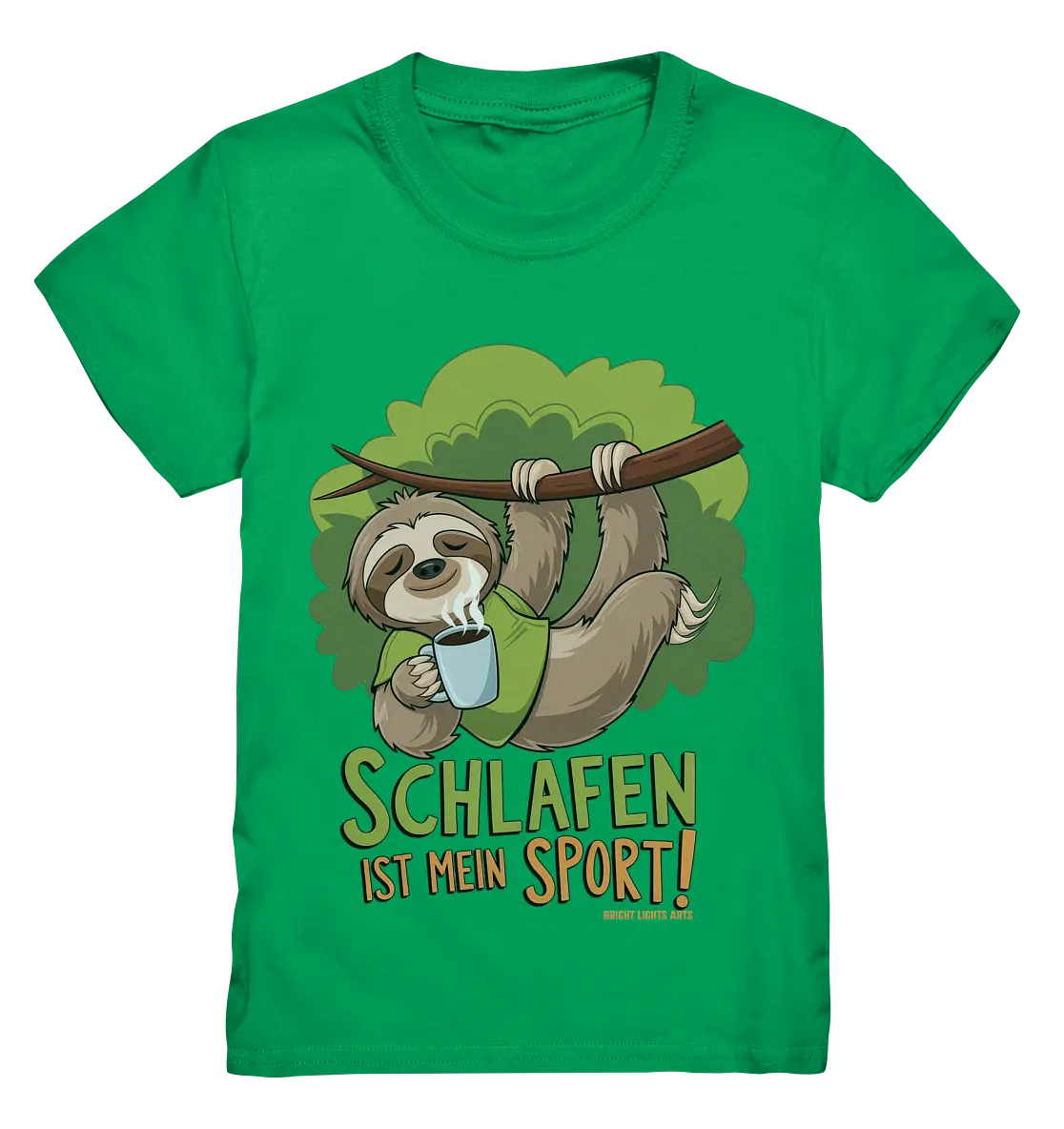 Schlafen ist mein Sport – Lustiges Faultier - Kids Premium Shirt Bright Lights Arts
