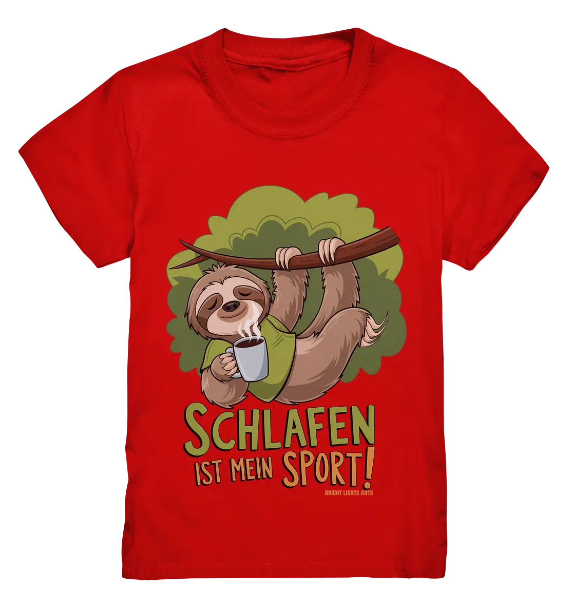 Schlafen ist mein Sport – Lustiges Faultier - Kids Premium Shirt Bright Lights Arts