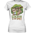 Schlafen ist mein Sport – Lustiges Faultier - Ladies Premium Shirt Bright Lights Arts