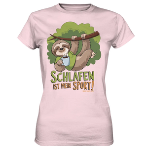 Schlafen ist mein Sport – Lustiges Faultier - Ladies Premium Shirt Bright Lights Arts