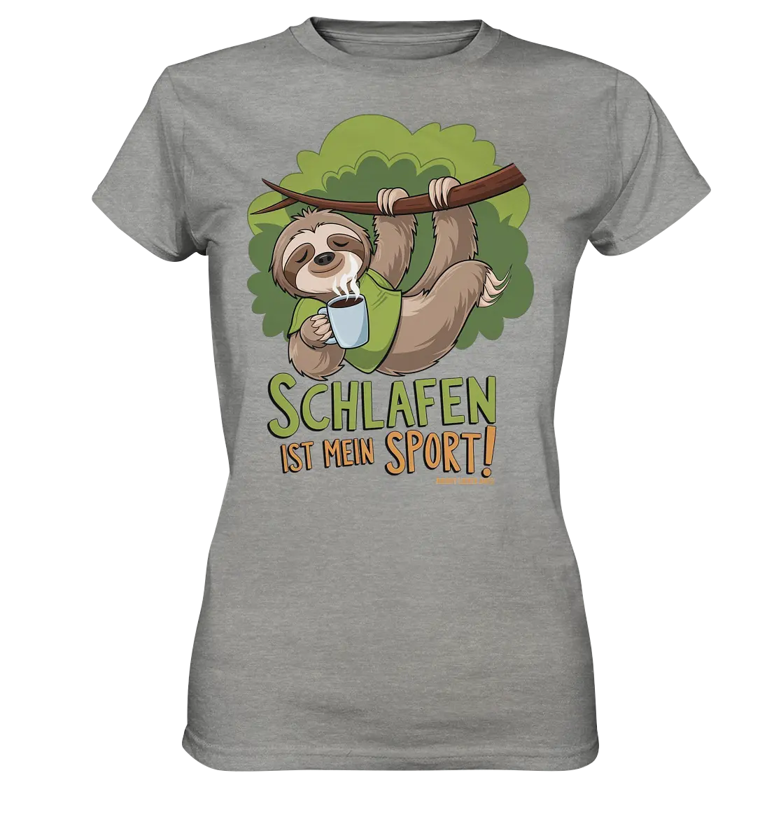 Schlafen ist mein Sport – Lustiges Faultier - Ladies Premium Shirt Bright Lights Arts