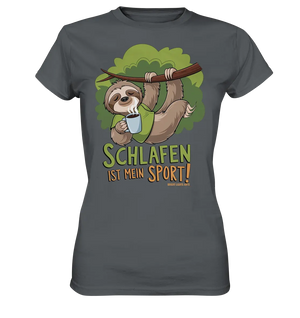 Schlafen ist mein Sport – Lustiges Faultier - Ladies Premium Shirt Bright Lights Arts