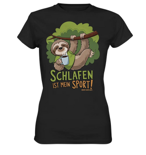 Schlafen ist mein Sport – Lustiges Faultier - Ladies Premium Shirt Bright Lights Arts