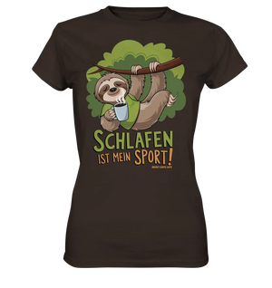 Schlafen ist mein Sport – Lustiges Faultier - Ladies Premium Shirt Bright Lights Arts