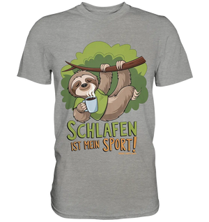 Schlafen ist mein Sport – Lustiges Faultier - Premium Shirt Bright Lights Arts