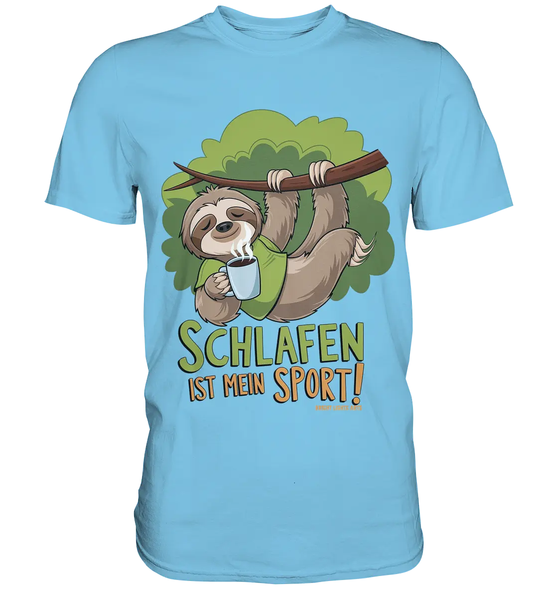 Schlafen ist mein Sport – Lustiges Faultier - Premium Shirt Bright Lights Arts