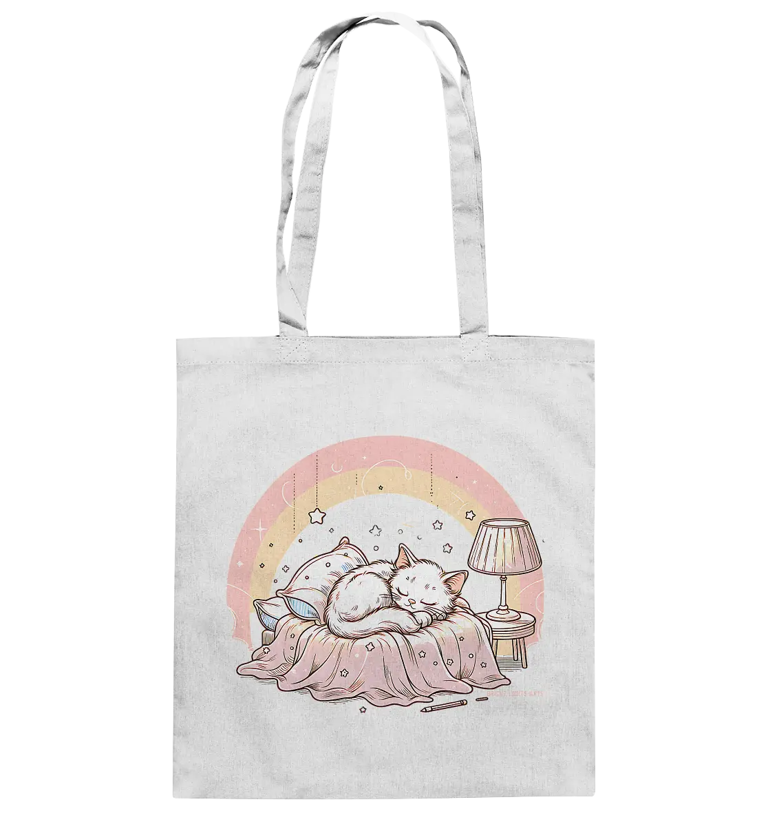 Schlafendes Kätzchen – Traumhafte Ruhe - Baumwolltasche Bright Lights Arts