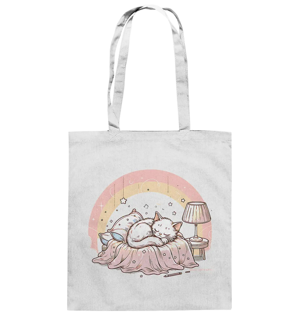 Schlafendes Kätzchen – Traumhafte Ruhe - Baumwolltasche Bright Lights Arts