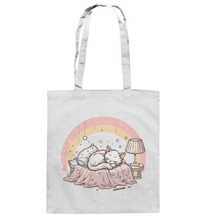 Schlafendes Kätzchen – Traumhafte Ruhe - Baumwolltasche Bright Lights Arts