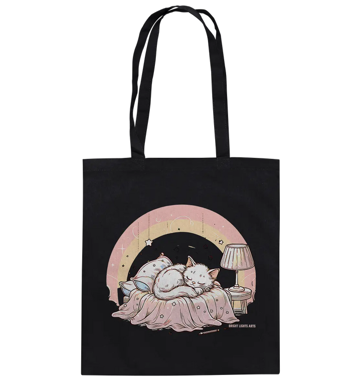Schlafendes Kätzchen – Traumhafte Ruhe - Baumwolltasche Bright Lights Arts