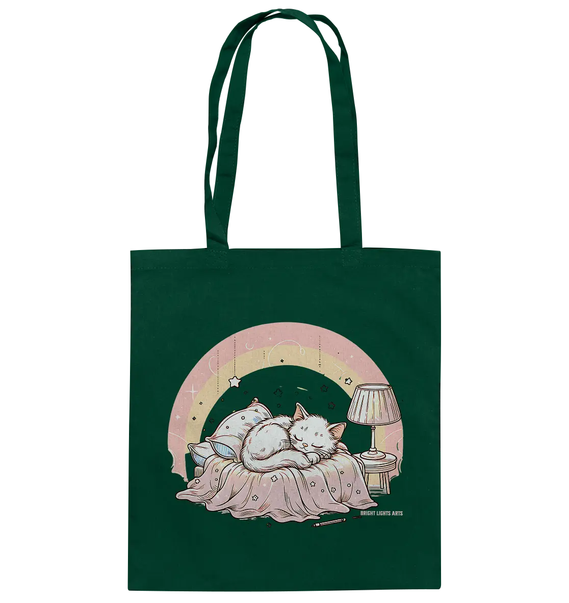 Schlafendes Kätzchen – Traumhafte Ruhe - Baumwolltasche Bright Lights Arts