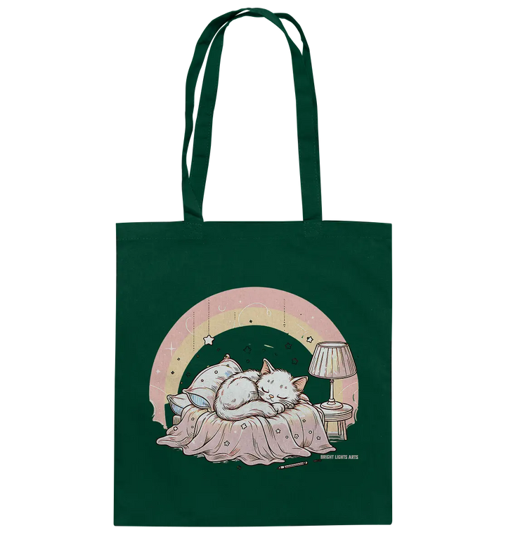 Schlafendes Kätzchen – Traumhafte Ruhe - Baumwolltasche Bright Lights Arts