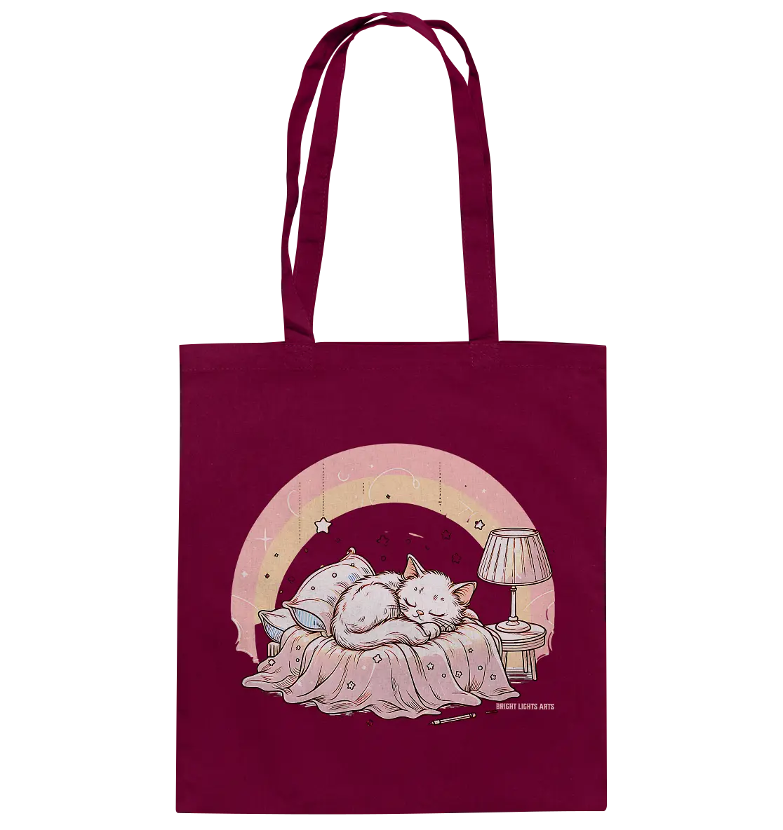 Schlafendes Kätzchen – Traumhafte Ruhe - Baumwolltasche Bright Lights Arts