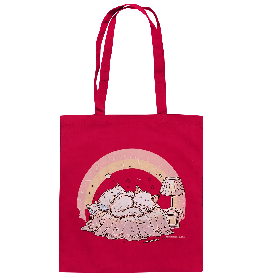 Schlafendes Kätzchen – Traumhafte Ruhe - Baumwolltasche Bright Lights Arts