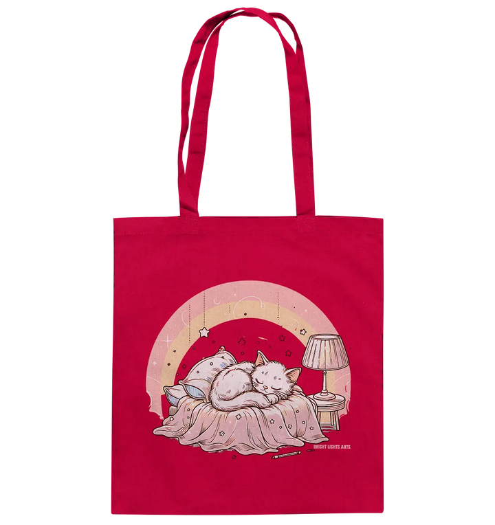 Schlafendes Kätzchen – Traumhafte Ruhe - Baumwolltasche Bright Lights Arts