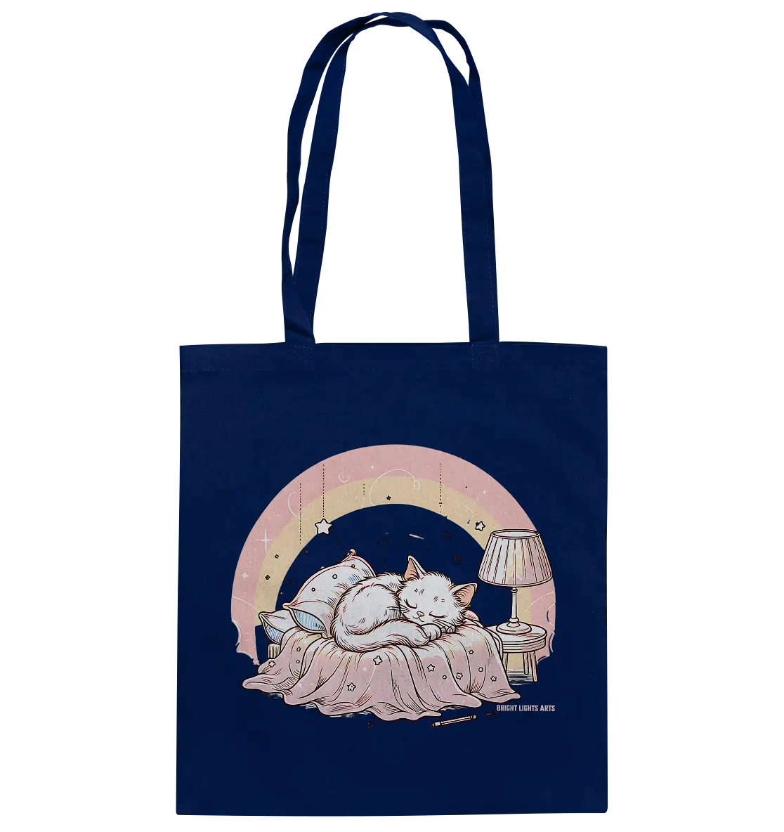 Schlafendes Kätzchen – Traumhafte Ruhe - Baumwolltasche Bright Lights Arts