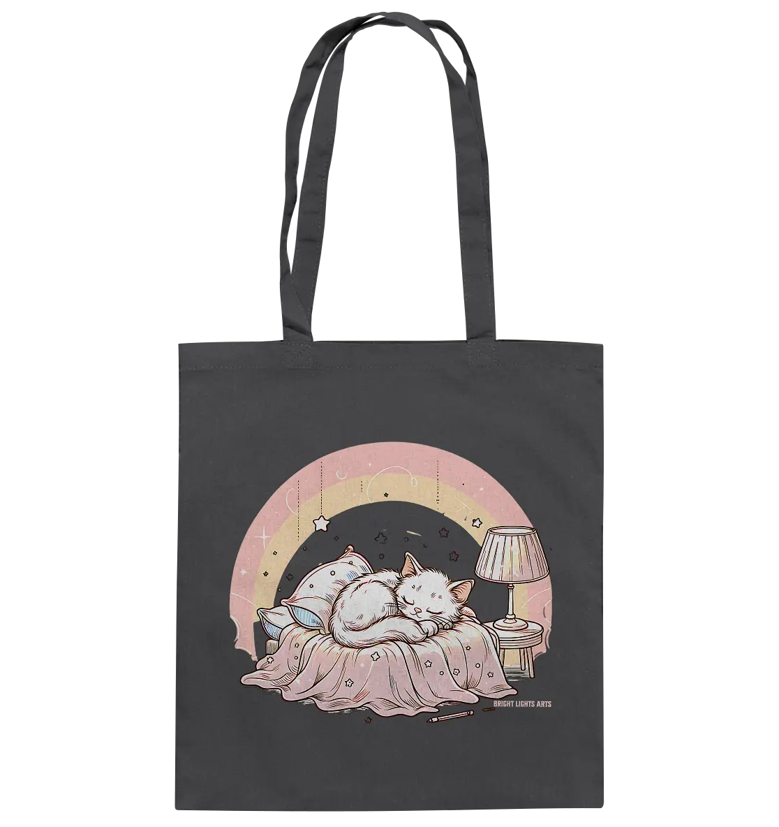 Schlafendes Kätzchen – Traumhafte Ruhe - Baumwolltasche Bright Lights Arts
