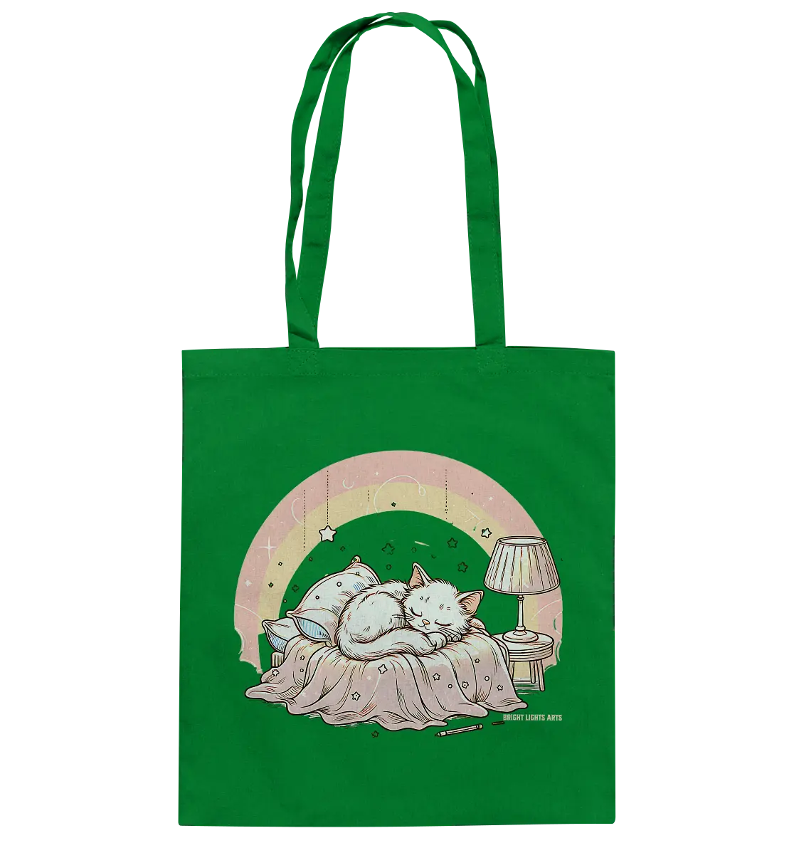 Schlafendes Kätzchen – Traumhafte Ruhe - Baumwolltasche Bright Lights Arts