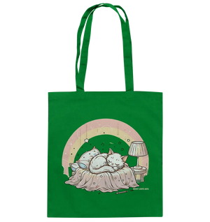 Schlafendes Kätzchen – Traumhafte Ruhe - Baumwolltasche Bright Lights Arts