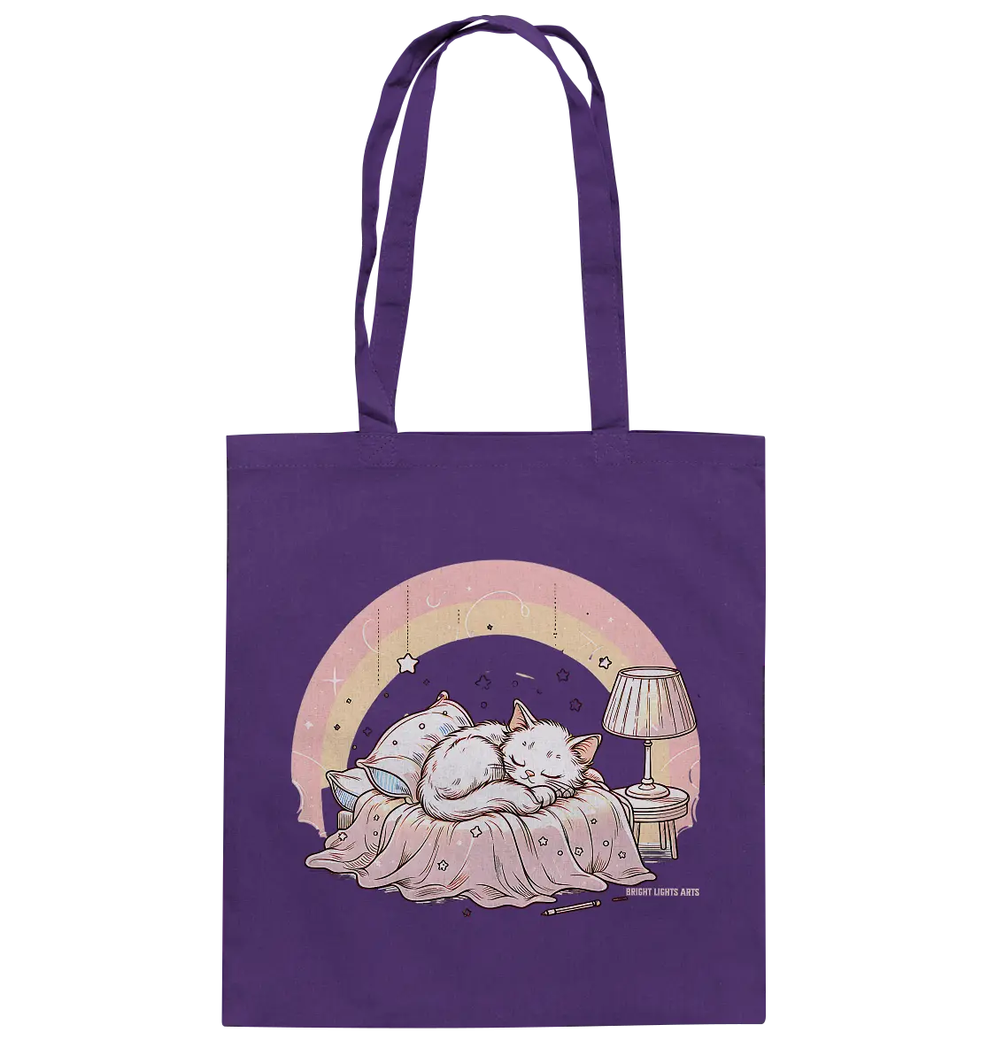 Schlafendes Kätzchen – Traumhafte Ruhe - Baumwolltasche Bright Lights Arts