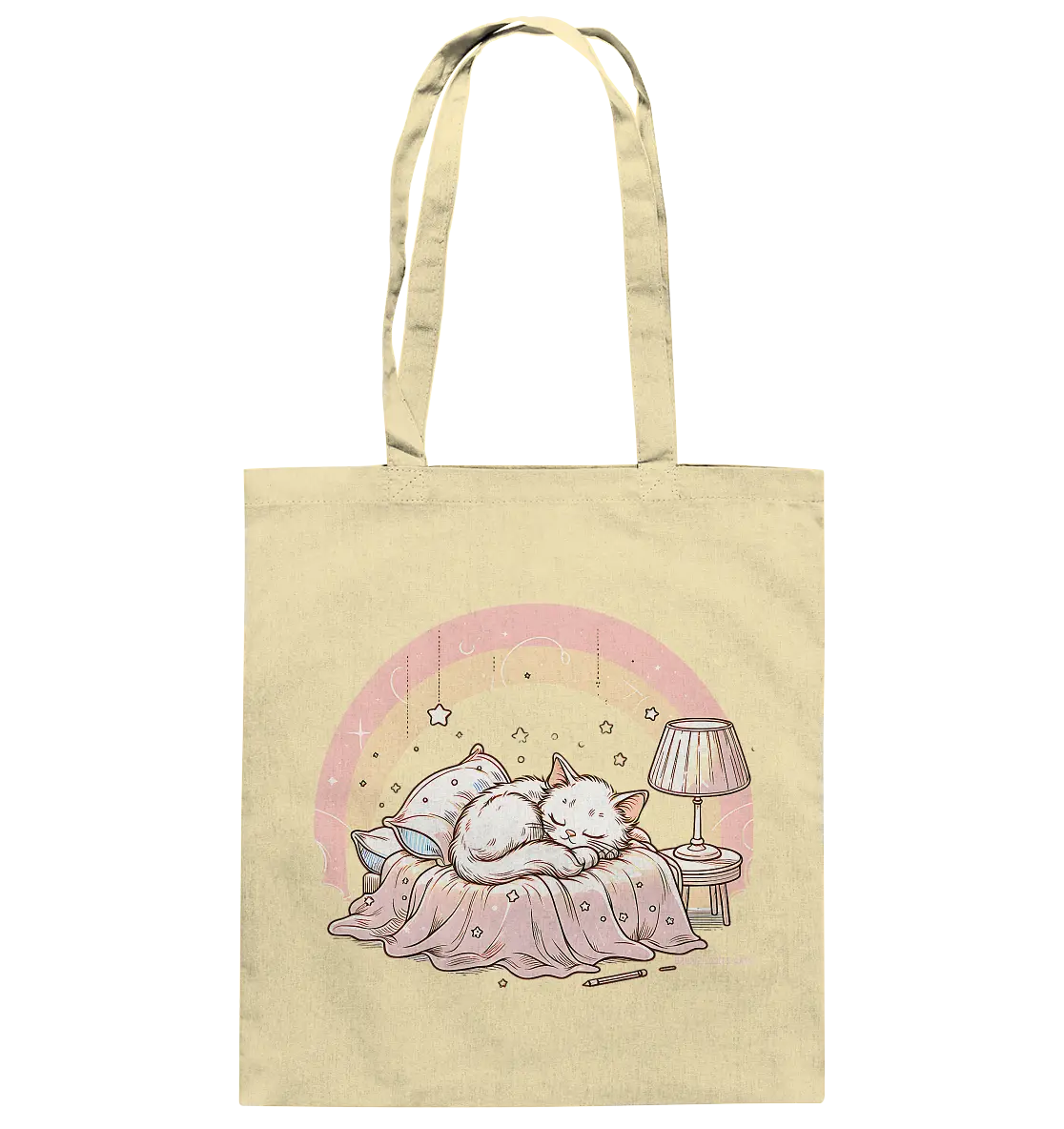 Schlafendes Kätzchen – Traumhafte Ruhe - Baumwolltasche Bright Lights Arts