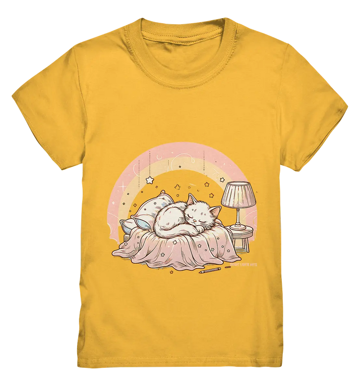 Schlafendes Kätzchen – Traumhafte Ruhe - Kids Premium Shirt Bright Lights Arts