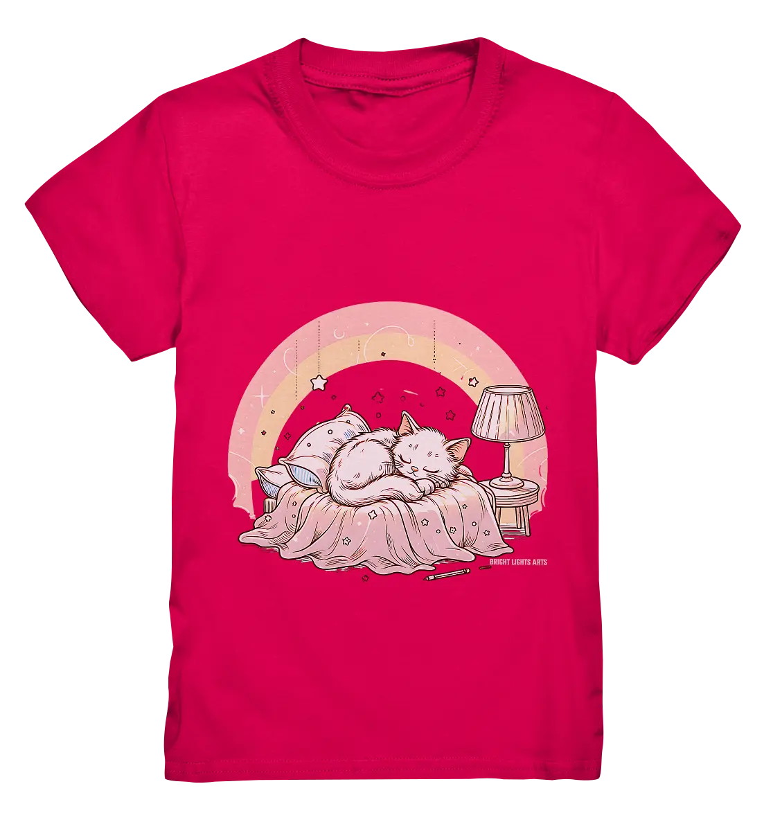 Schlafendes Kätzchen – Traumhafte Ruhe - Kids Premium Shirt Bright Lights Arts