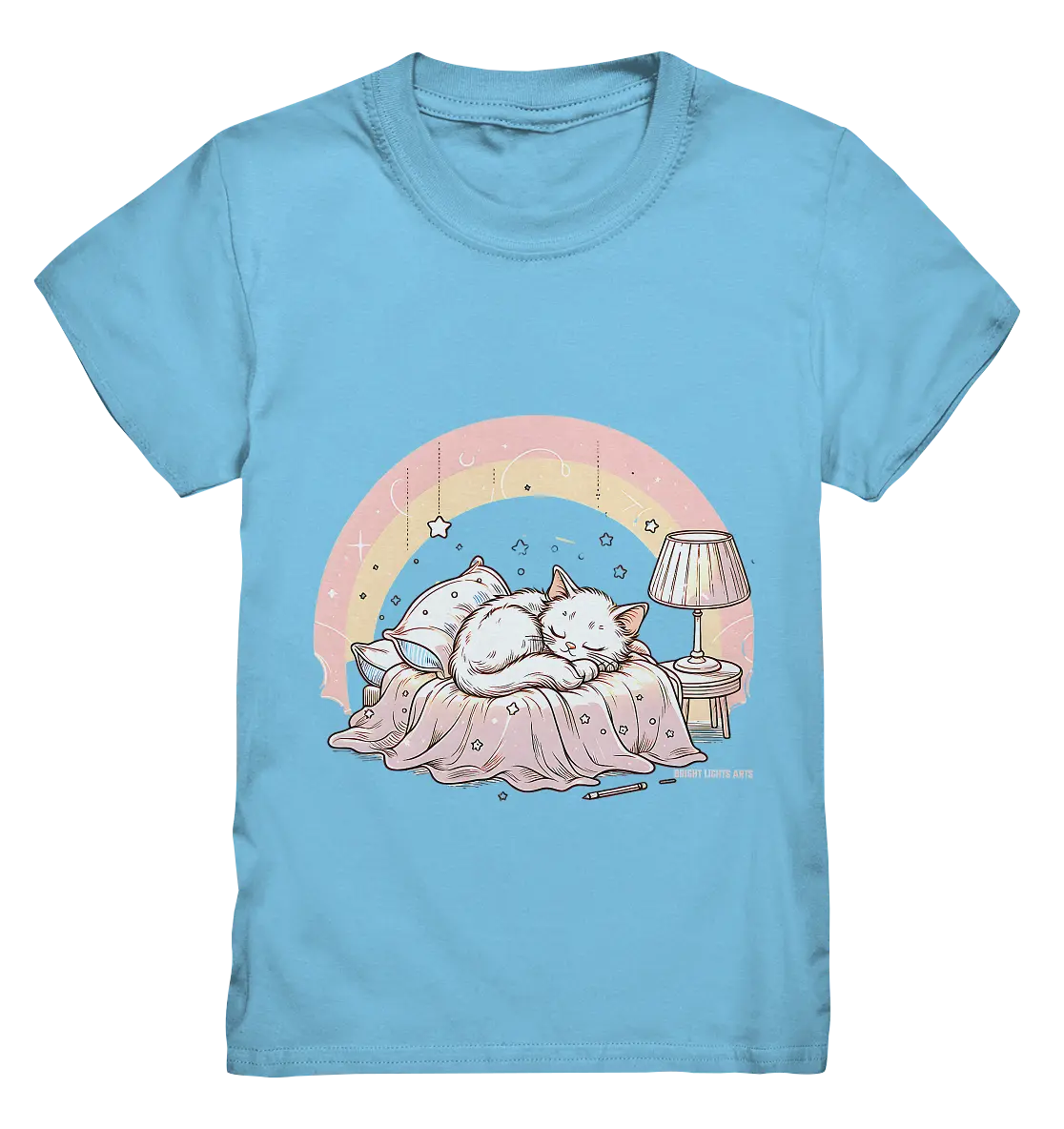 Schlafendes Kätzchen – Traumhafte Ruhe - Kids Premium Shirt Bright Lights Arts