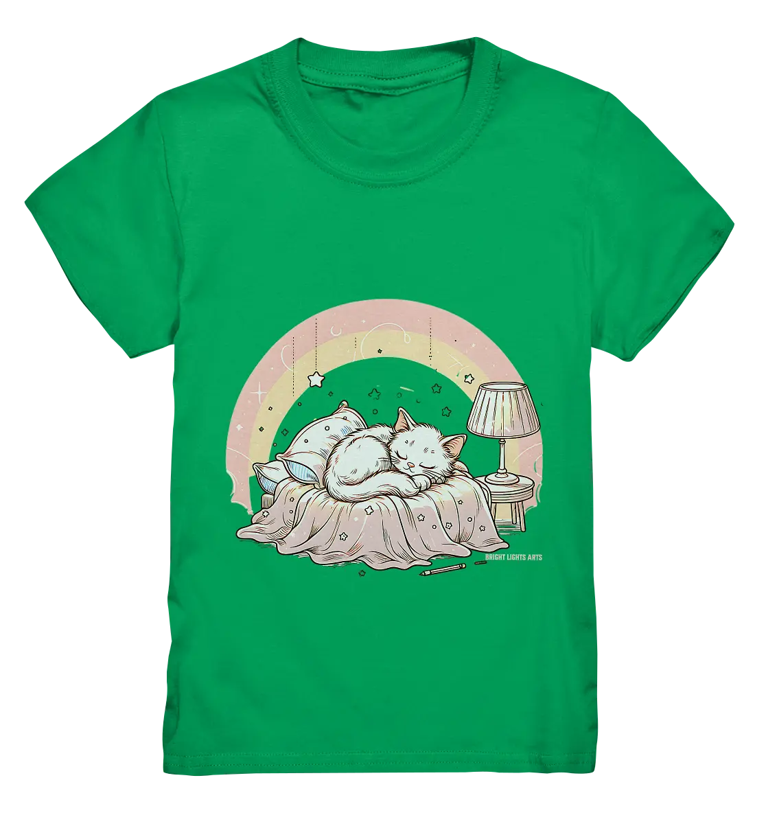 Schlafendes Kätzchen – Traumhafte Ruhe - Kids Premium Shirt Bright Lights Arts
