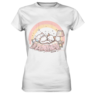 Schlafendes Kätzchen – Traumhafte Ruhe - Ladies Premium Shirt Bright Lights Arts