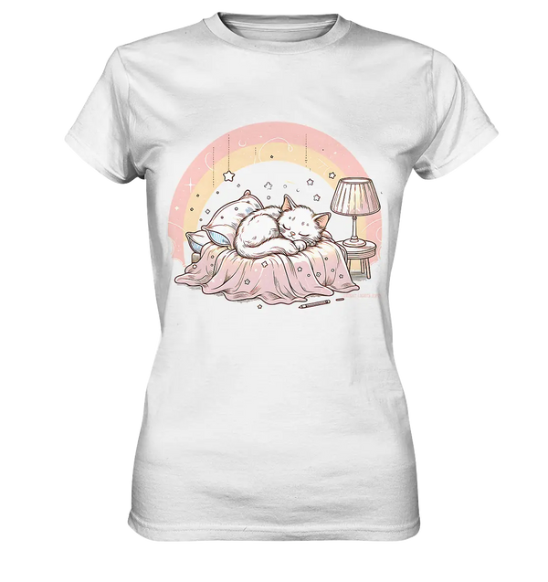 Schlafendes Kätzchen – Traumhafte Ruhe - Ladies Premium Shirt Bright Lights Arts