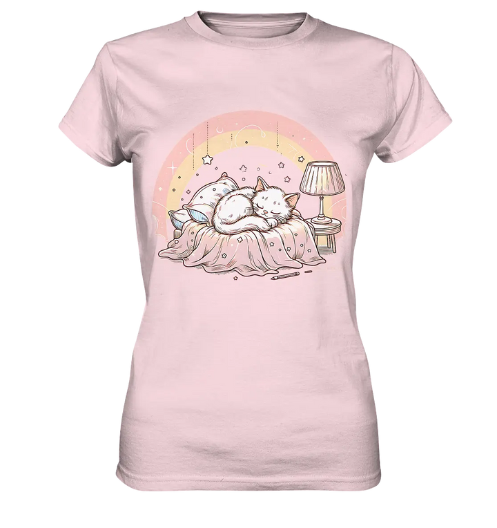 Schlafendes Kätzchen – Traumhafte Ruhe - Ladies Premium Shirt Bright Lights Arts