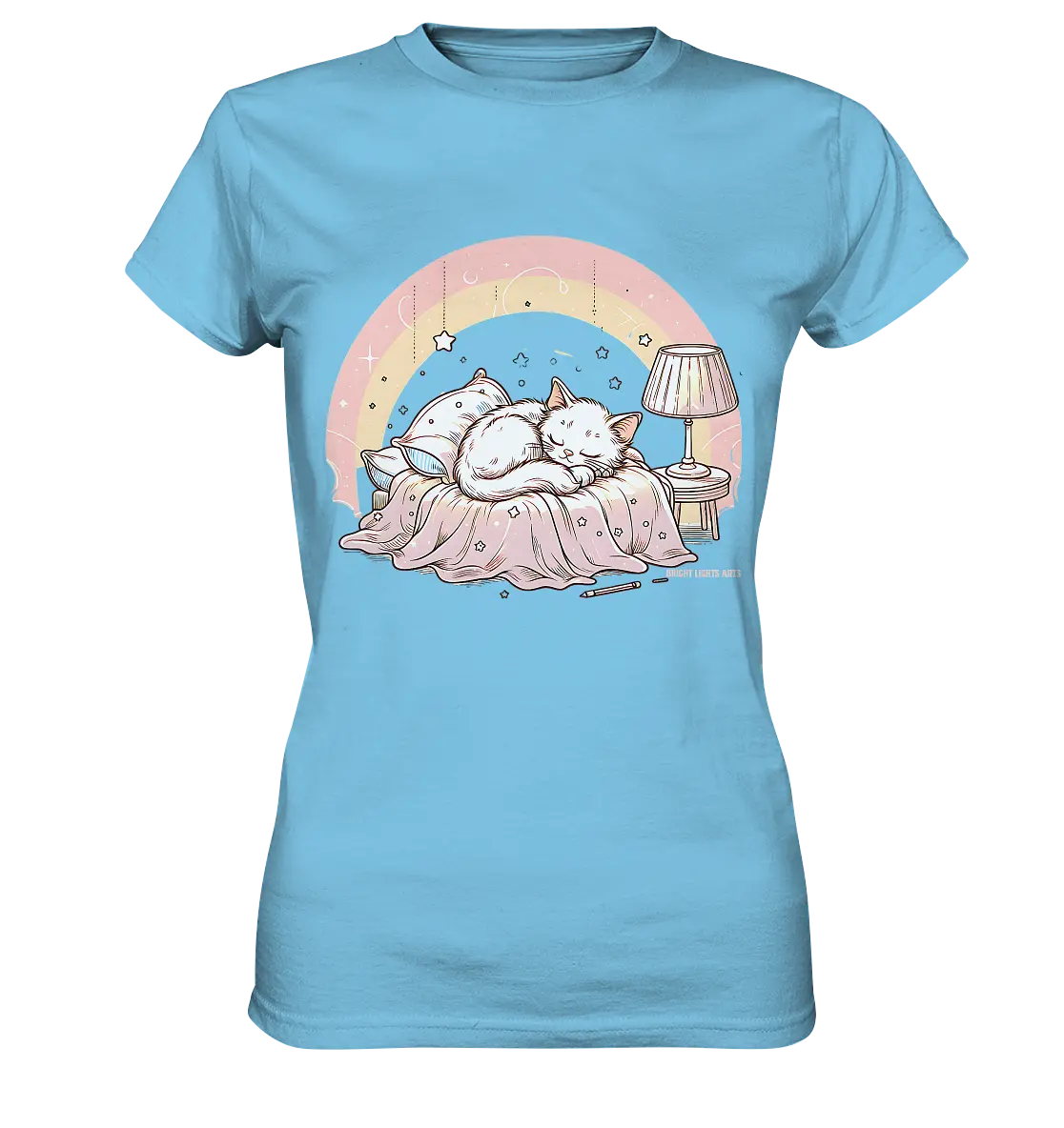 Schlafendes Kätzchen – Traumhafte Ruhe - Ladies Premium Shirt Bright Lights Arts