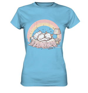 Schlafendes Kätzchen – Traumhafte Ruhe - Ladies Premium Shirt Bright Lights Arts